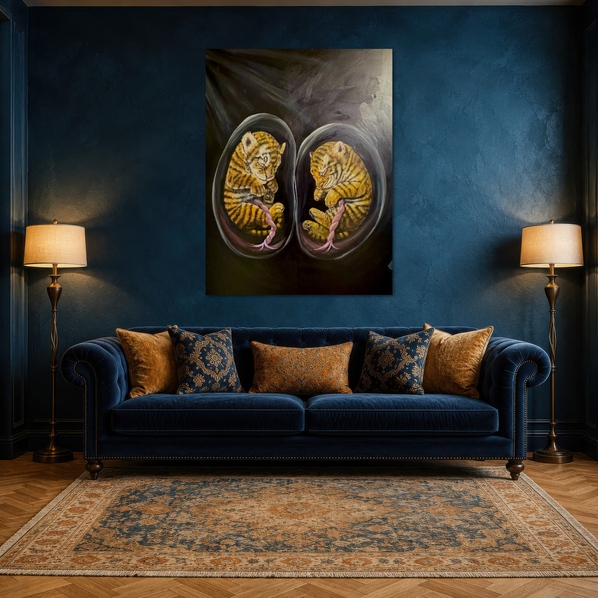 Genesis Collection | Tiger Cubs Original Animal Painting